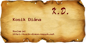 Kosik Diána névjegykártya