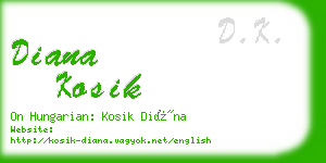 diana kosik business card